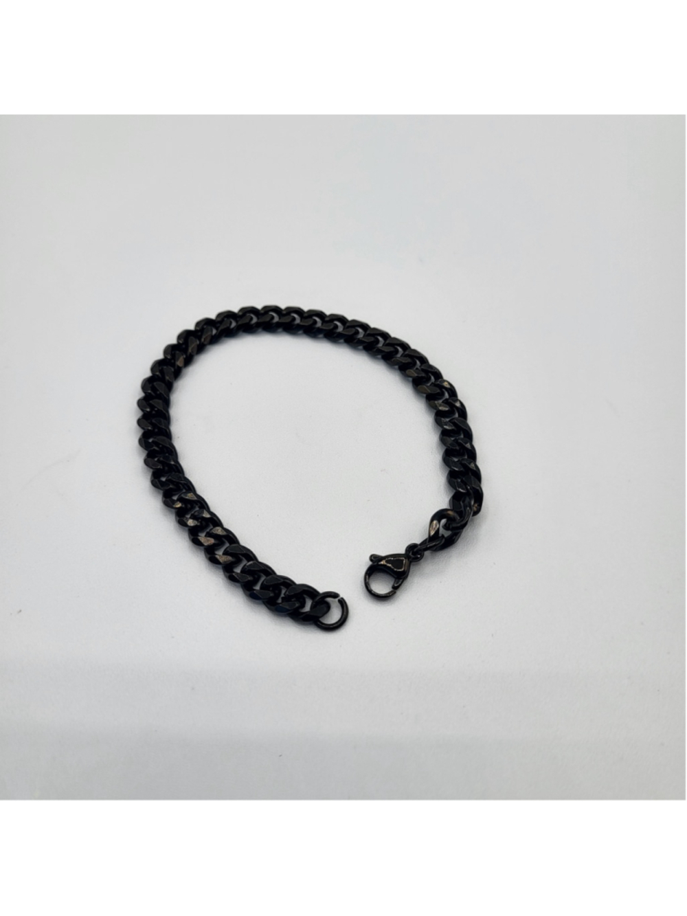 Men's 8" Black-Plated Cuban Link Chain Bracelet – NWOT - Picture 13 of 14